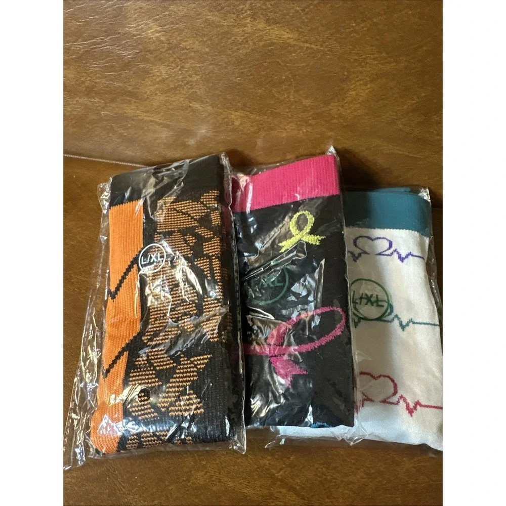 Lot Of 3 Colorful And Fun Compression Socks Women's L/XL